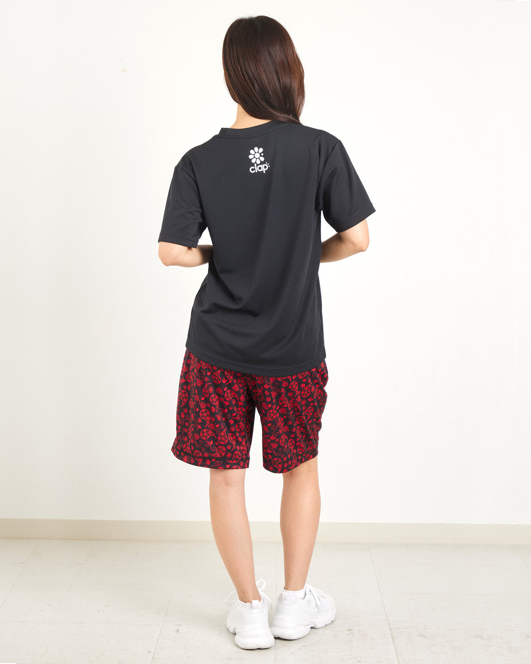 ペイズリークラップ ハーフパンツ CH25013 - BLACKRED