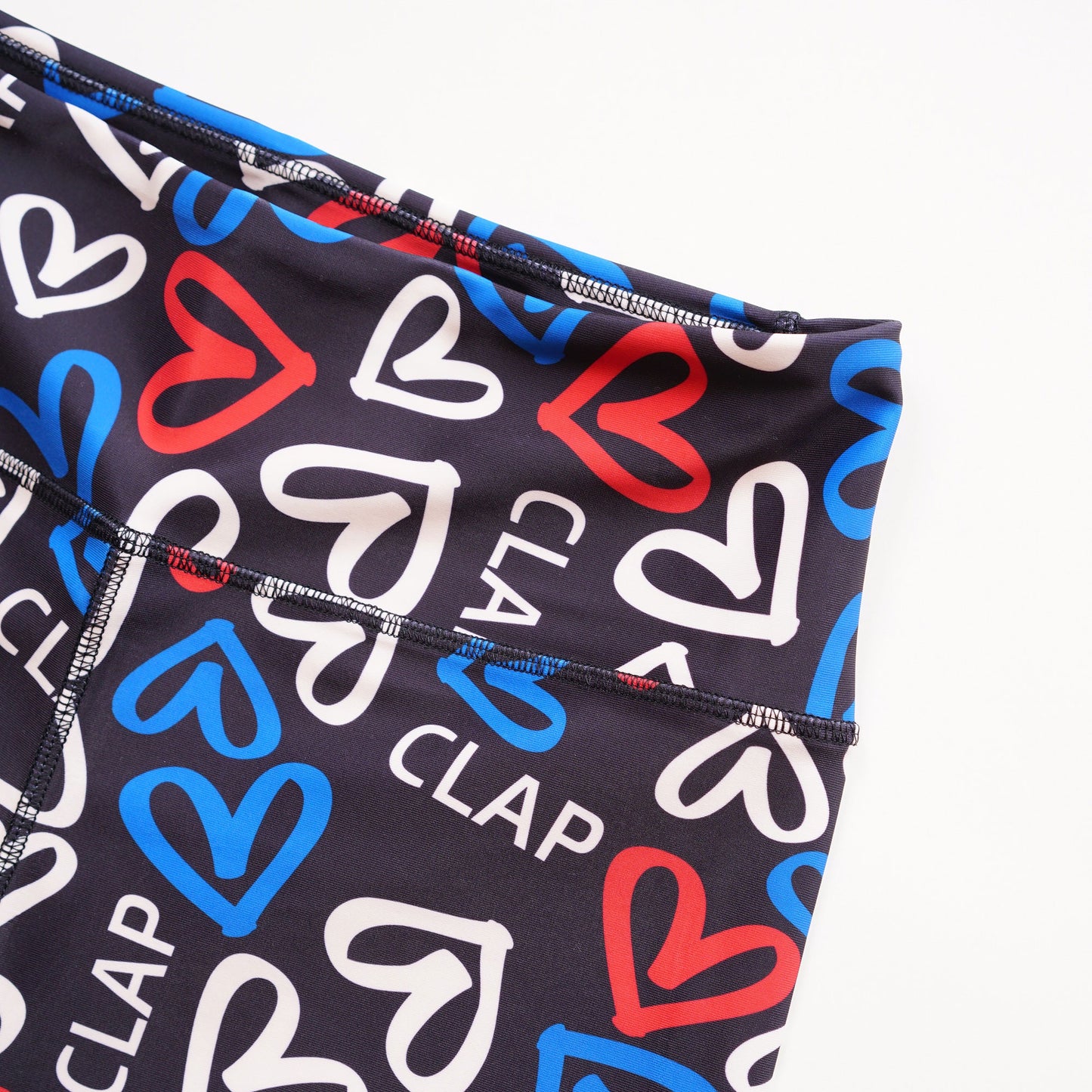 Heartheart_clap Leggings Half ハートハートクラップレギンスハーフ CH24003-BK - Black