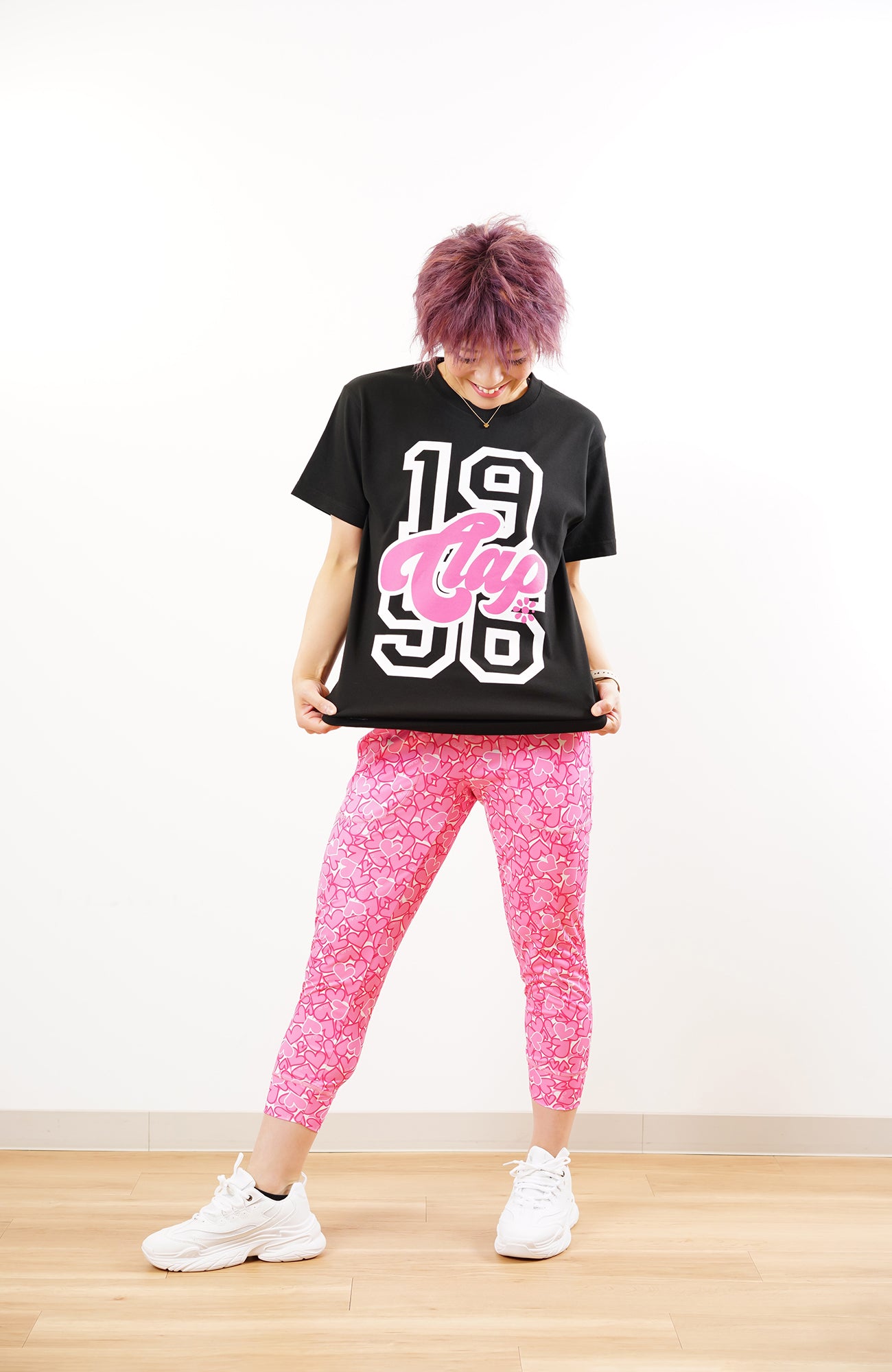 Heart Croppedpants ピンクハートクロップドパンツ CE23029-PK - Pink