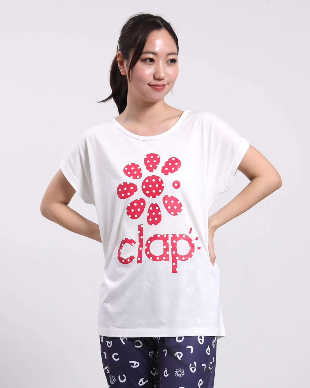 CLAP clapドットドルマンTシャツMサイズ黒　試着のみ未使用品 CLAP clapドットドルマンTシャツMサイズ黒試着のみ未使用品