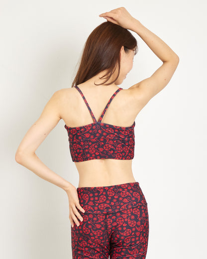 ペイズリークラップ ストラップブラトップ CT25019 - BLACKRED