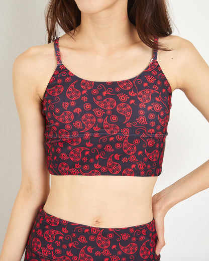 ペイズリークラップ ストラップブラトップ CT25019 - BLACKRED