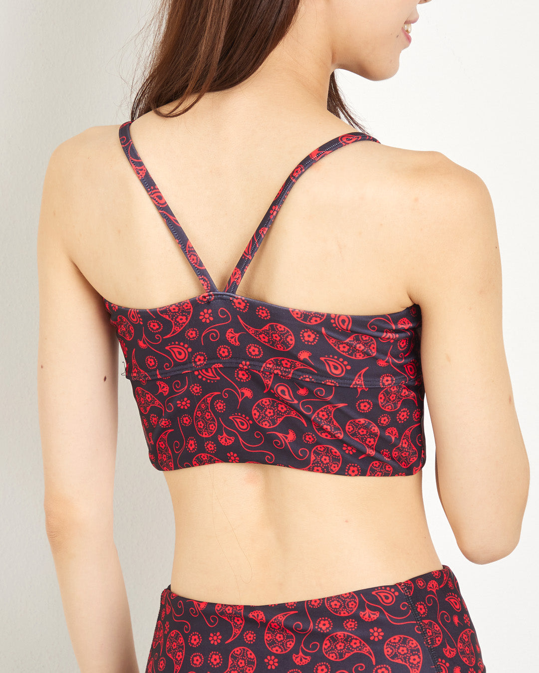 ペイズリークラップ ストラップブラトップ CT25019 - BLACKRED