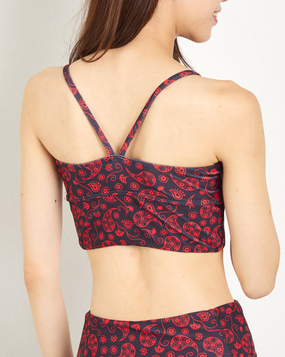 ペイズリークラップ ストラップブラトップ CT25019 - BLACKRED