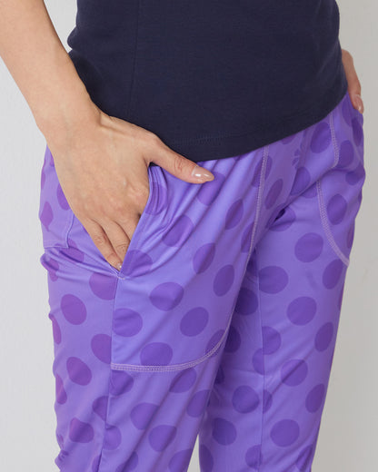 【30％OFF】LIMITED ピードットクロップドパンツ SO25028 - PURPLE