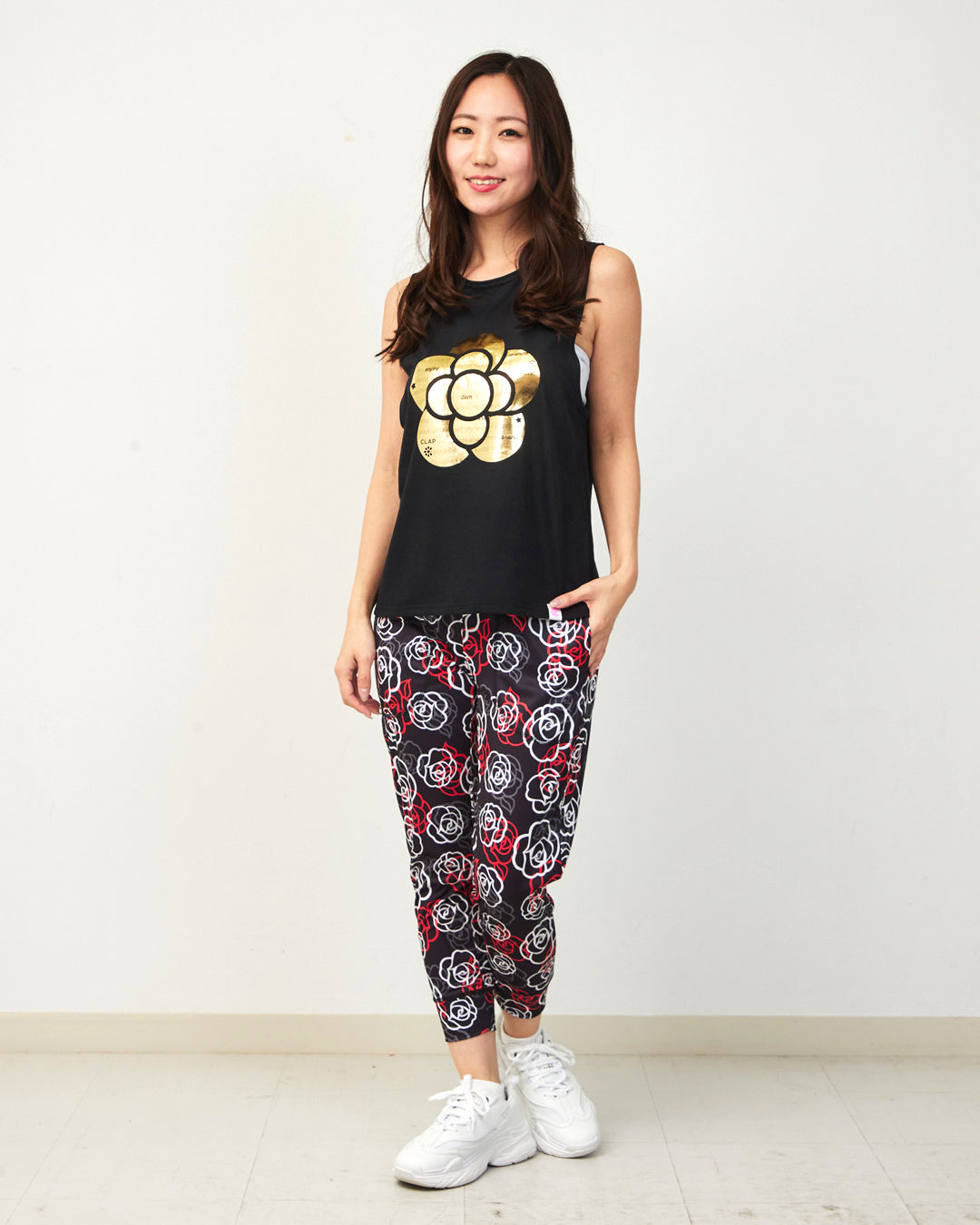 ローズ クロップドパンツ CE26011 - BLACK