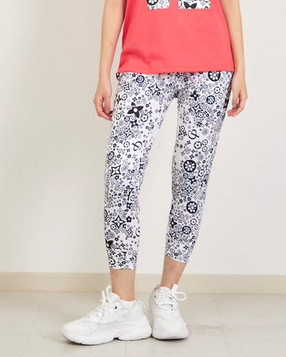 モノグラム クロップドパンツ CE26017 - WHITE