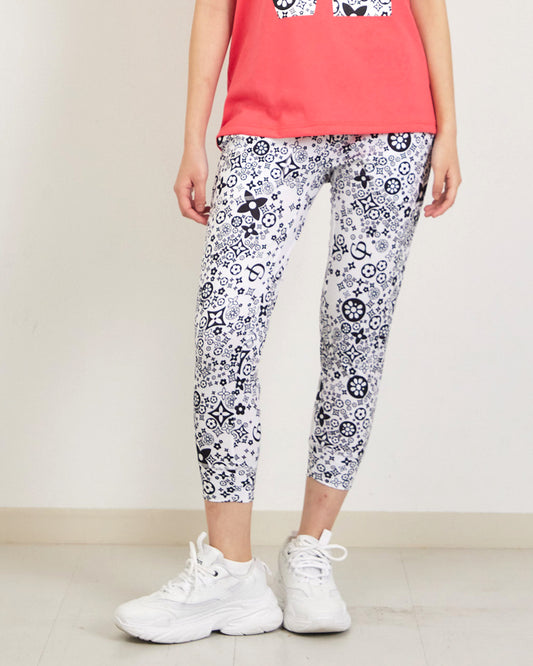 モノグラム クロップドパンツ CE26017 - WHITE