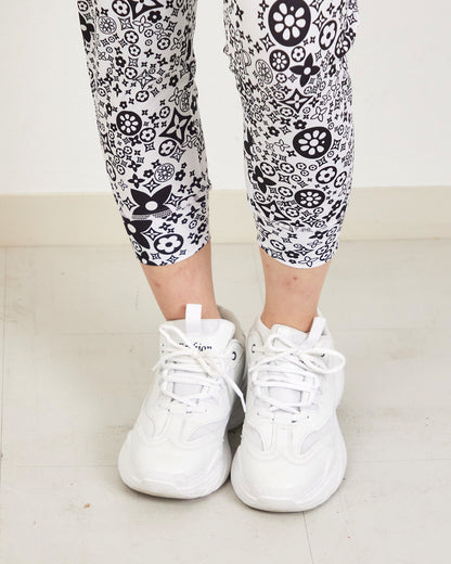 モノグラム クロップドパンツ CE26017 - WHITE