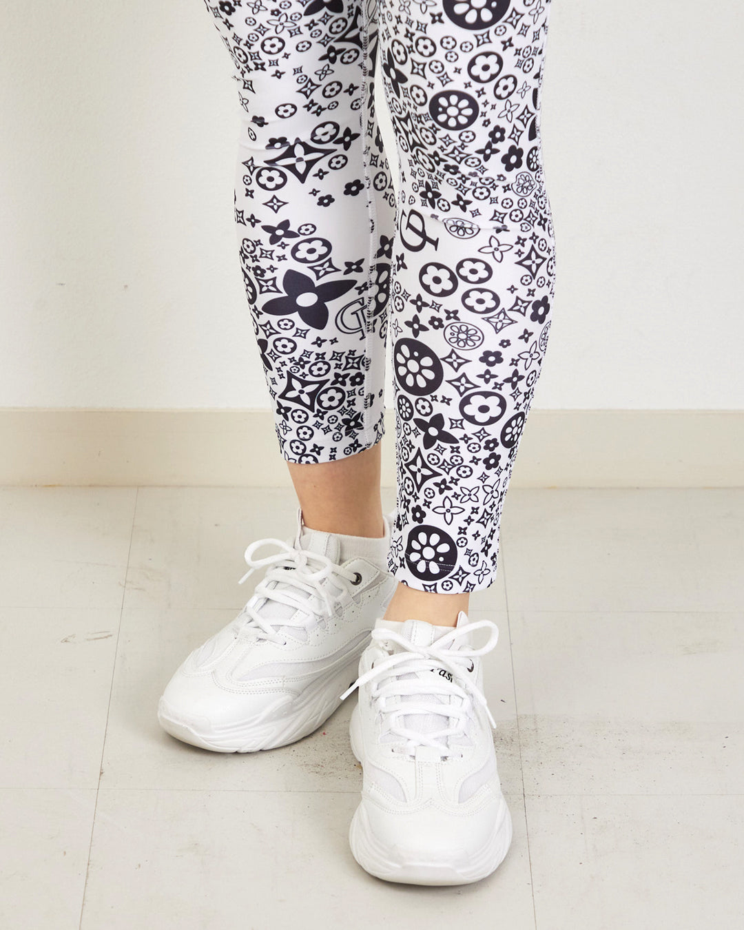 モノグラム レギンス CL26012 - WHITE