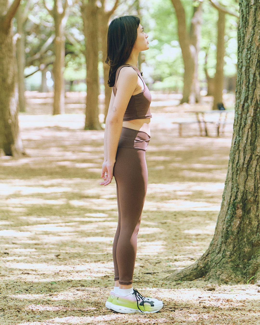 Cross Shape Leggings クロスシェイプレギンス SIBO2601-BR - Brown