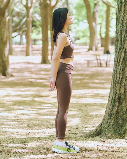 Cross Shape Leggings クロスシェイプレギンス SIBO2601-BR - Brown