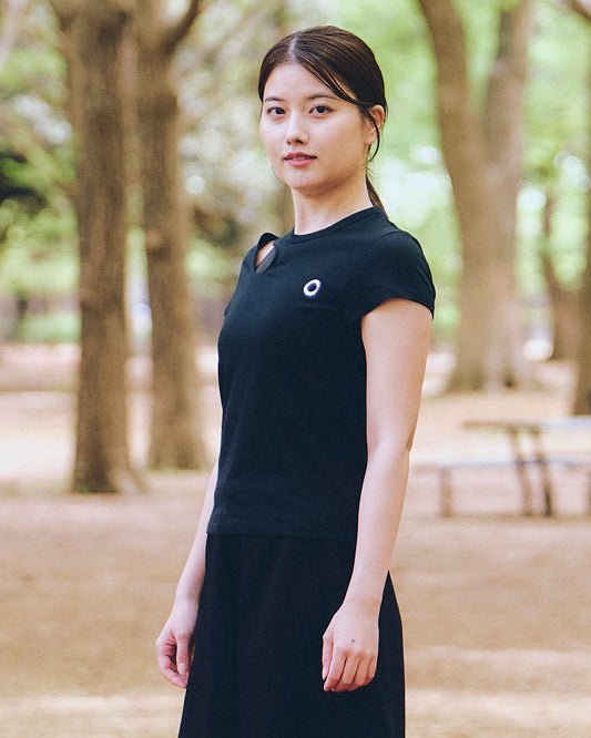 SHOULDER CUT RIB TOPS ショルダーカットリブトップス