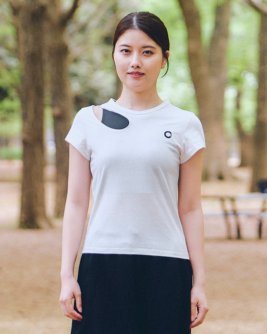 SHOULDER CUT RIB TOPS ショルダーカットリブトップス