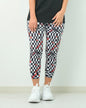 チェッカークラップ クロップドパンツ CE25023 - WHITE BLACK