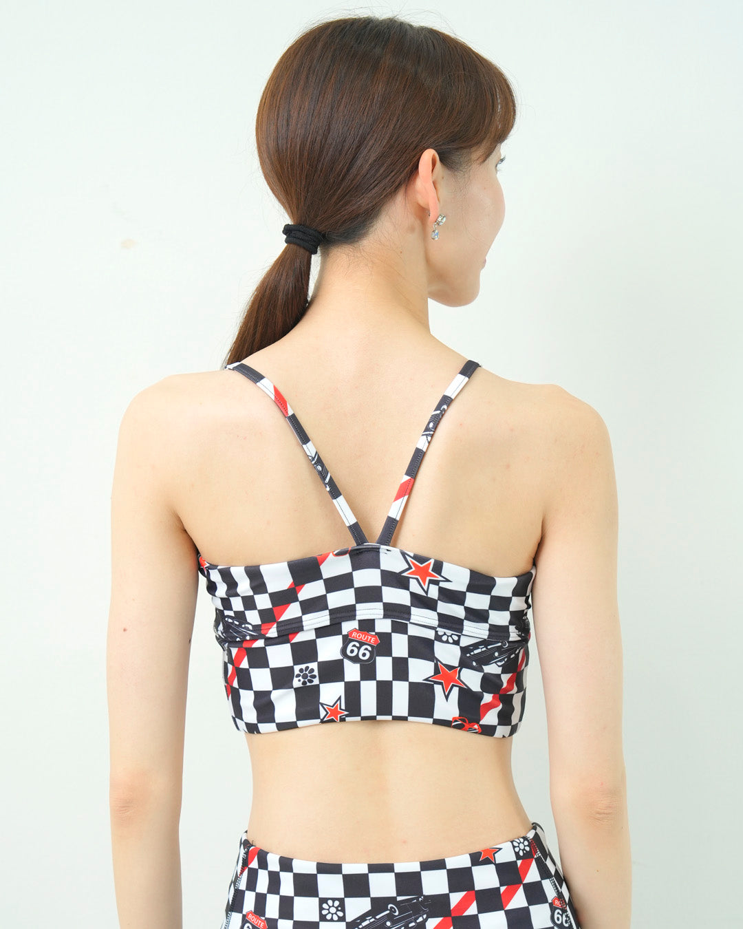 チェッカークラップ ストラップブラトップ CT25014 - WHITE BLACK
