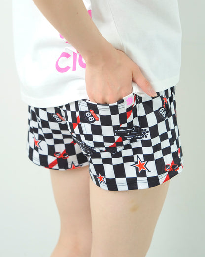 チェッカークラップ ショーツ CS25008 - WHITE BLACK