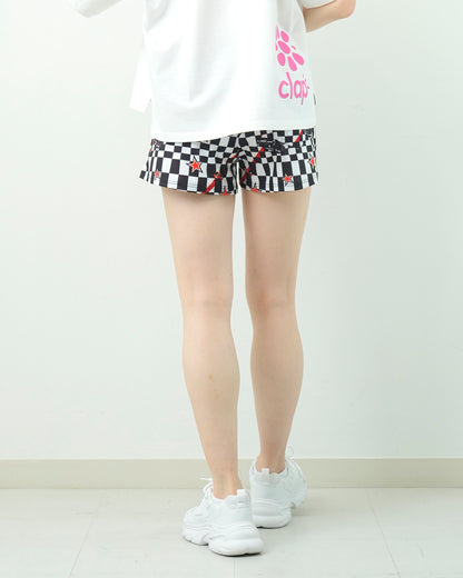 チェッカークラップ ショーツ CS25008 - WHITE BLACK