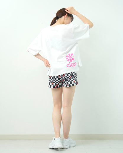 チェッカークラップ ショーツ CS25008 - WHITE BLACK