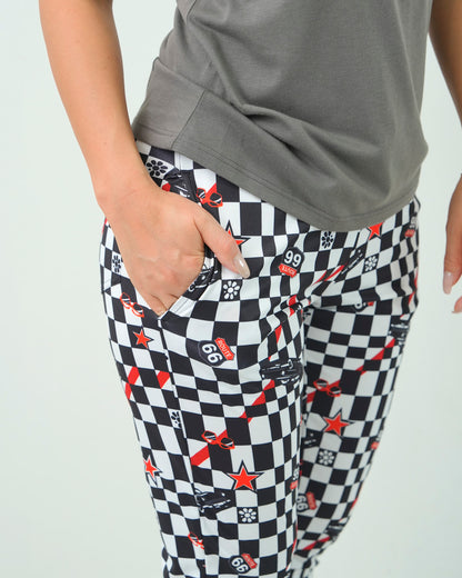 チェッカークラップ イーシュット CE25024 - WHITE BLACK
