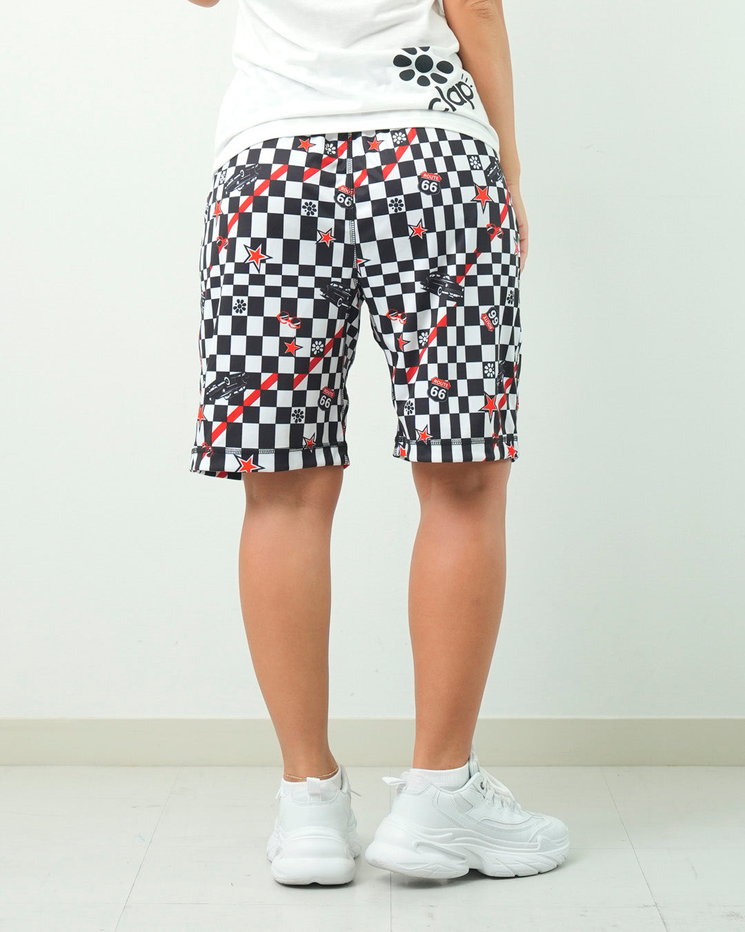 チェッカークラップ ハーフパンツ CH25010 - WHITE BLACK