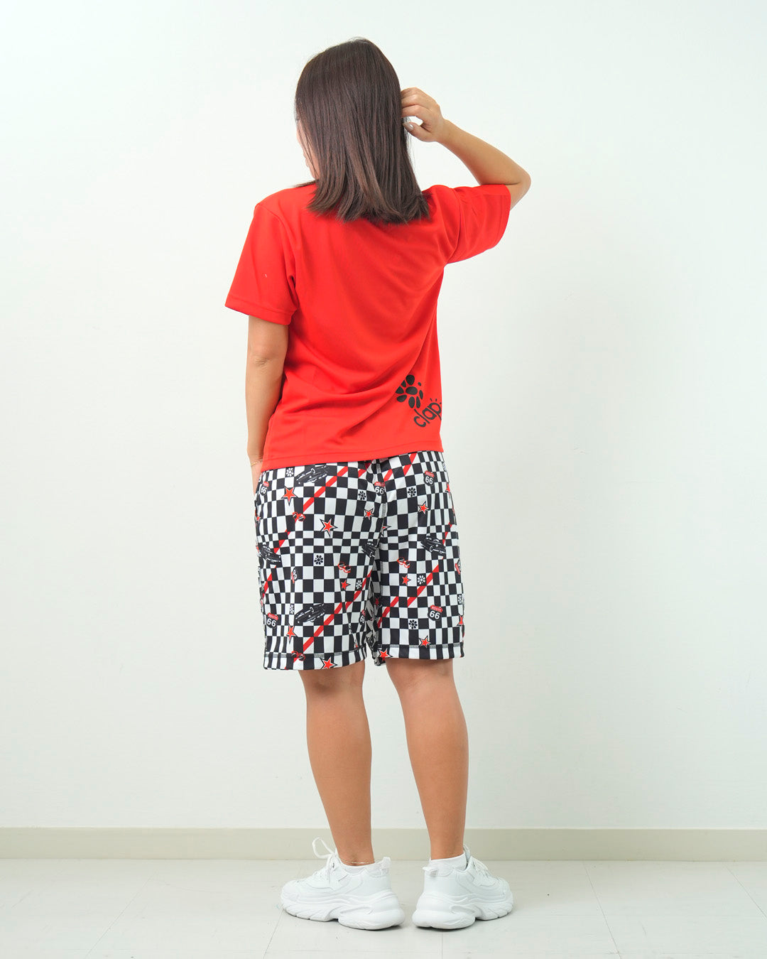 チェッカークラップ ハーフパンツ CH25010 - WHITE BLACK