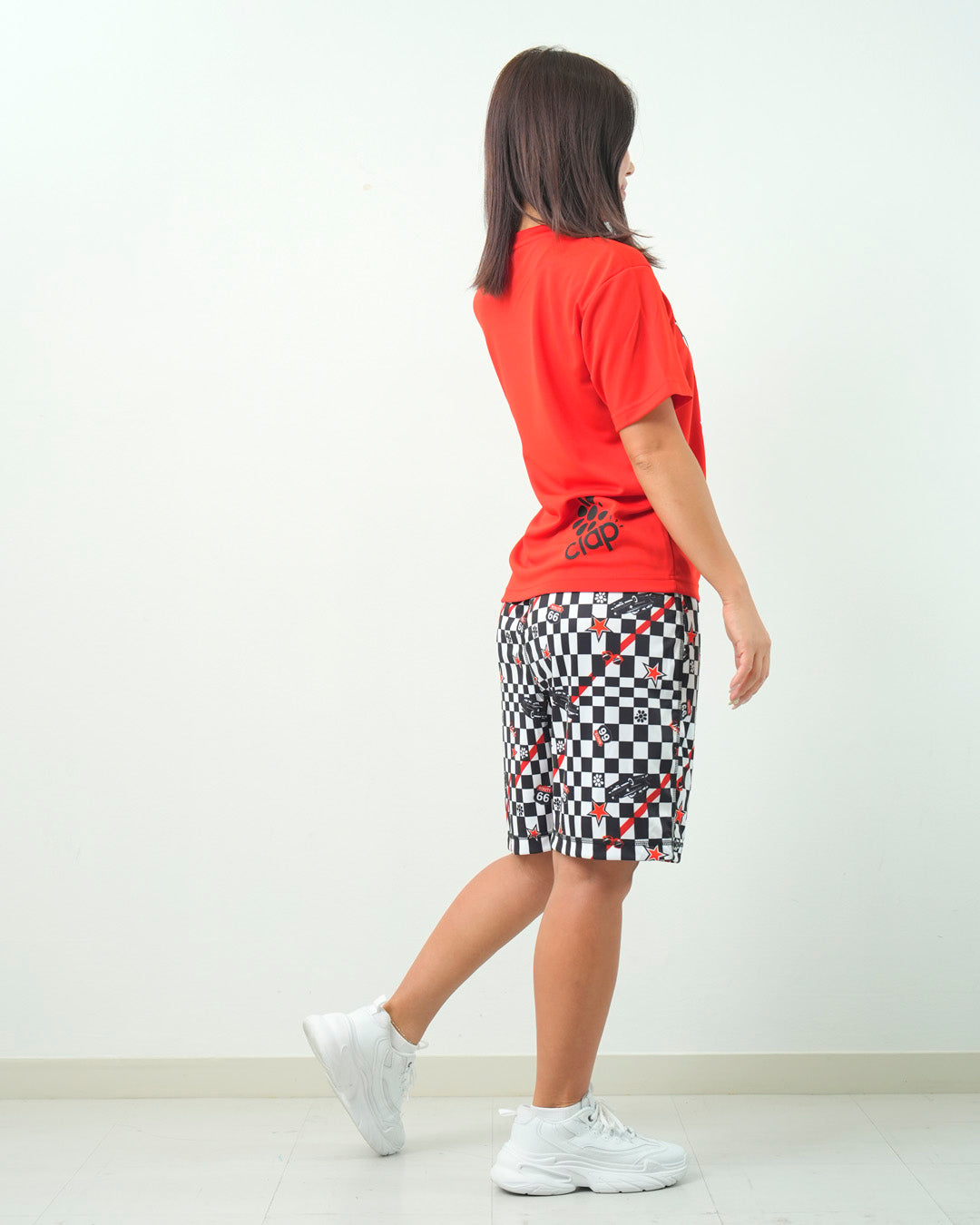 チェッカークラップ ハーフパンツ CH25010 - WHITE BLACK