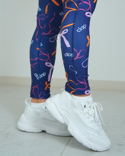 リボンクラップ レギンス CL25018 - NAVY<br>CL25018 - NAVY