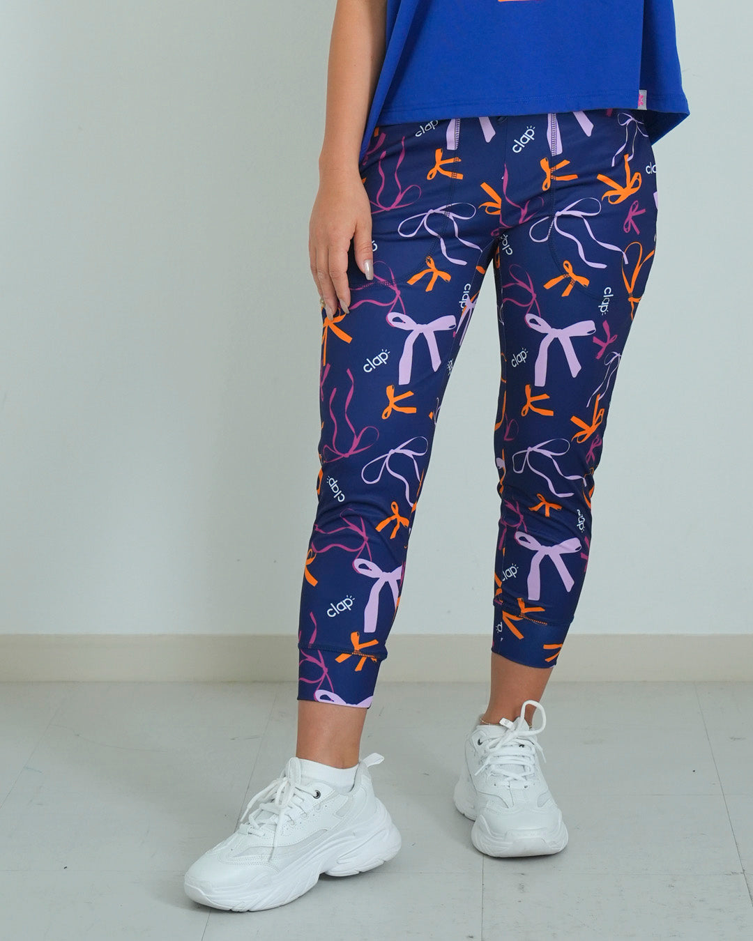 リボンクラップ クロップドパンツ CE25027 - NAVY