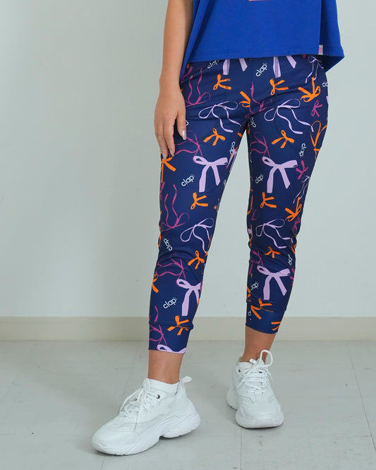 リボンクラップ クロップドパンツ CE25027 - NAVY