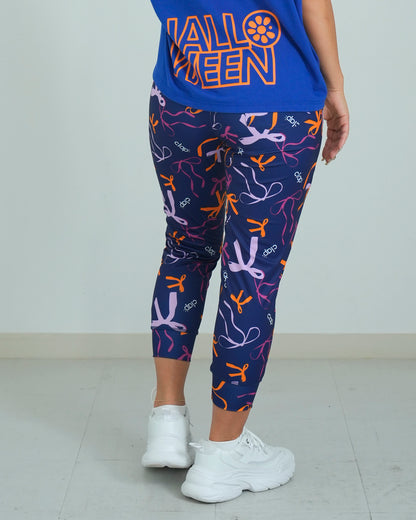 リボンクラップ クロップドパンツ CE25027 - NAVY