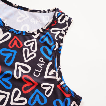 Heartheart_clap Short Tank ハートハートクラップショートタンク CT24008-BK - Black
