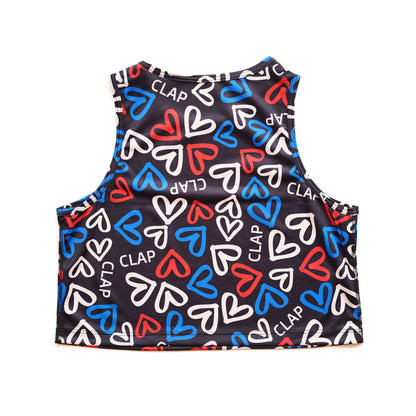 Heartheart_clap Short Tank ハートハートクラップショートタンク CT24008-BK - Black