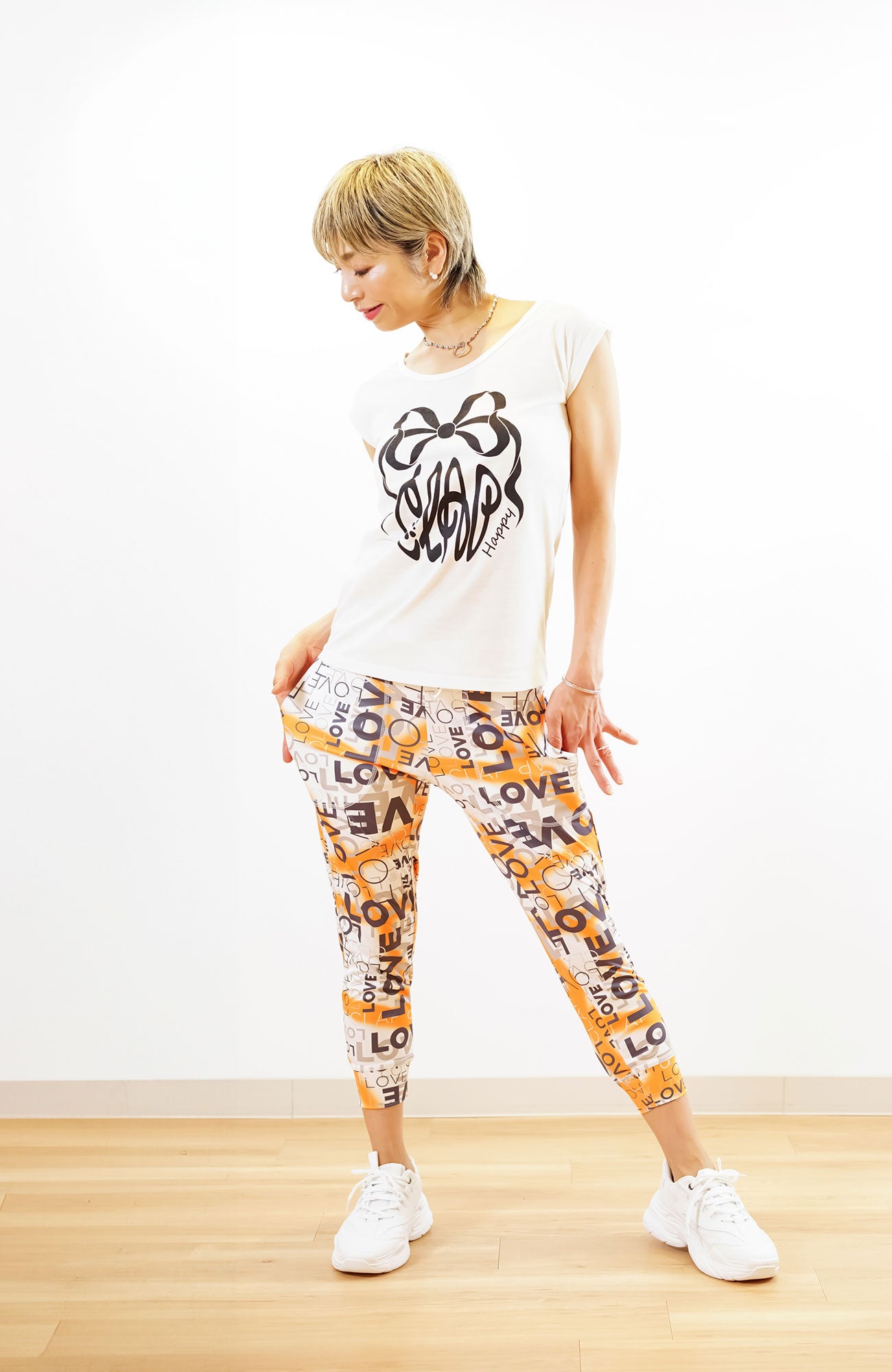 C-logo CroppedPants シーロゴクロップドパンツ CE24028-WH - White