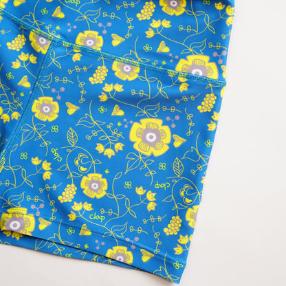 Flower clap Leggings Shorts フラワークラップレギンスショーツ CS23015-AG - Apple Green