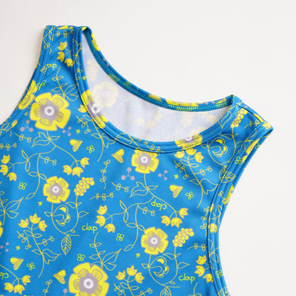Flower clap Slit Tank フラワークラップスリットタンク CT23044-AG - Apple Green