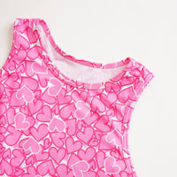 Pink_heart Slit Tank<br>ピンクハートスリットタンク<br>CT23040 - Pink