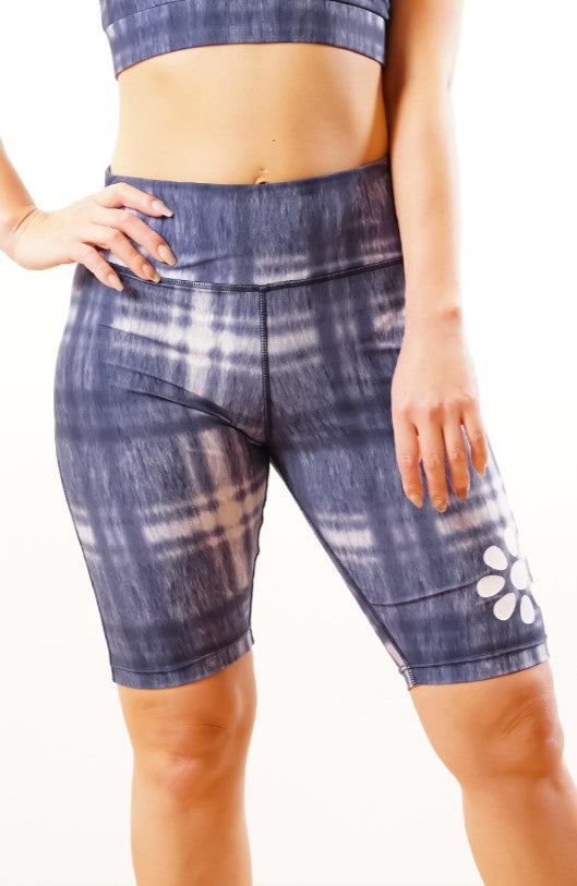 Denim Check Leggings Hlaf デニムチェックレギンスハーフ CH24006-DN - Denim