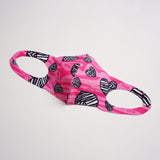 Zebra_heart Mask<br>ゼブラハートマスク<br>CAC23005 - Pink