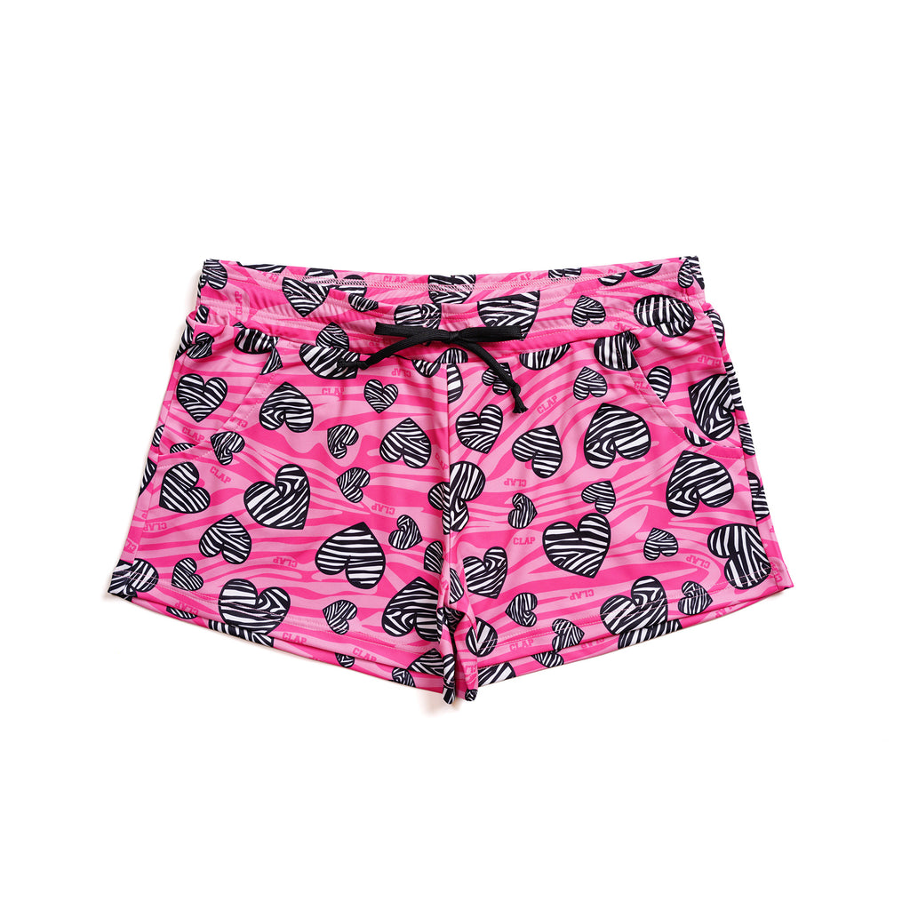 公式 clap/クラップ Zebra_Heart Shorts ゼブラハートショーツ CS23006PK Pink