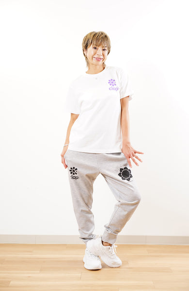 □ 公式 □ clap/クラップ Heart Flower clap Dry Sweat Pants