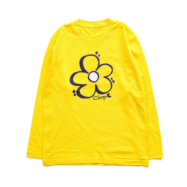 □ 公式 □ clap/クラップ Flower clap Longsleeve Tee フラワー 