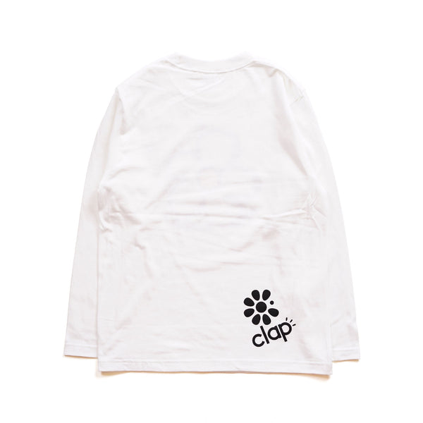 □ 公式 □ clap/クラップ Flower clap Longsleeve Tee フラワー 