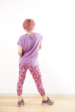 Zebra_Heart Cropped Pants<br>ゼブラハートクロップドパンツ<br>CE23014-PK - Pink