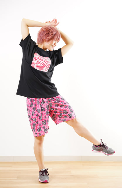 Zebra_Heart Halfpants ゼブラハートハーフパンツ CH23007-PK - Pink