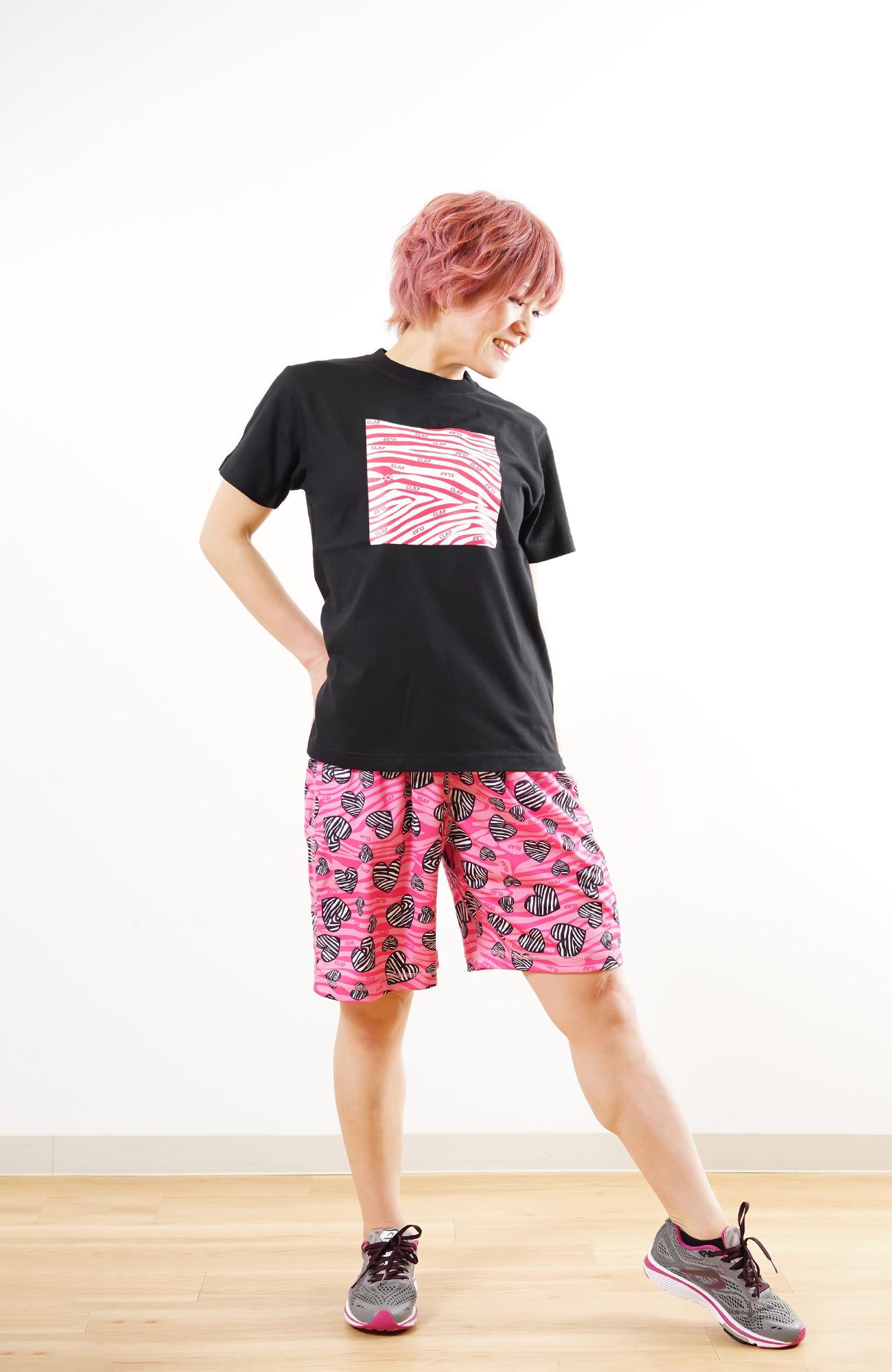 Zebra_Heart Halfpants ゼブラハートハーフパンツ CH23007-PK - Pink