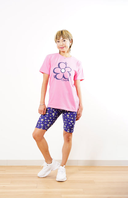 Flower clap Leggings Half フラワークラップレギンスハーフ CH23019-NB - Navyblue