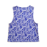 Flower-clap Box Tank<br>フラワークラップボックスタンク<br>CT23025 - Navyblue